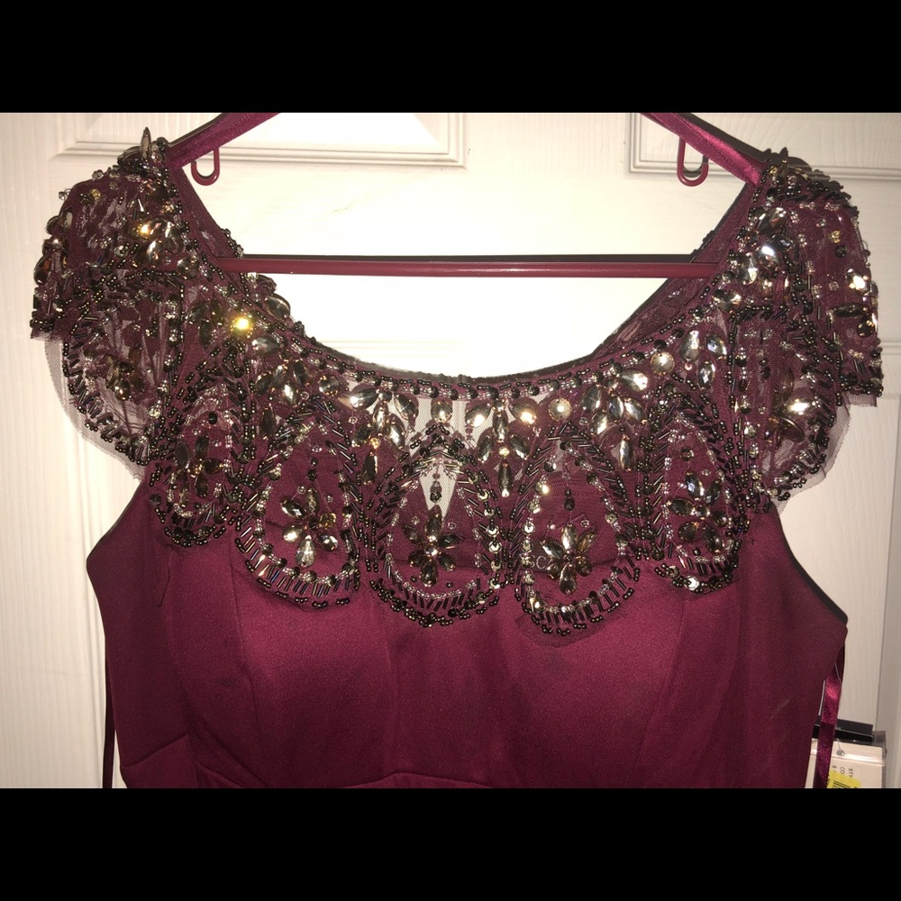 Xscape plum long formal dress 14w